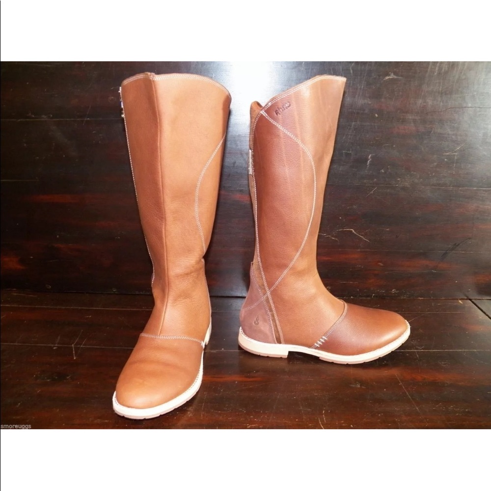 New Womens Ahnu Helena Brandy Leather Suede Boots